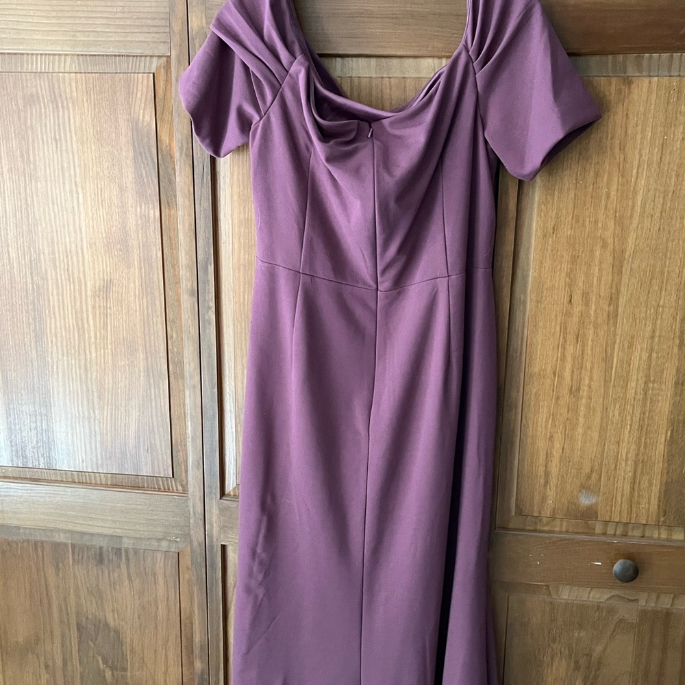 Mother of bride mauve formal gown